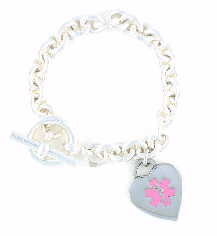 Tiff Sterling Silver Medical Charm Bracelet - n-styleid.com
