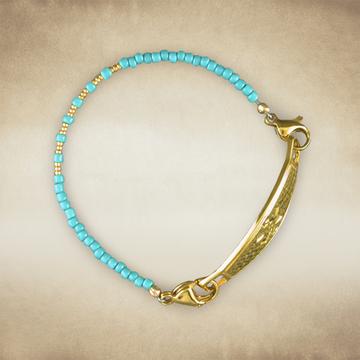 Ayita Turquoise Beaded Medical Bracelet - n-styleid.com