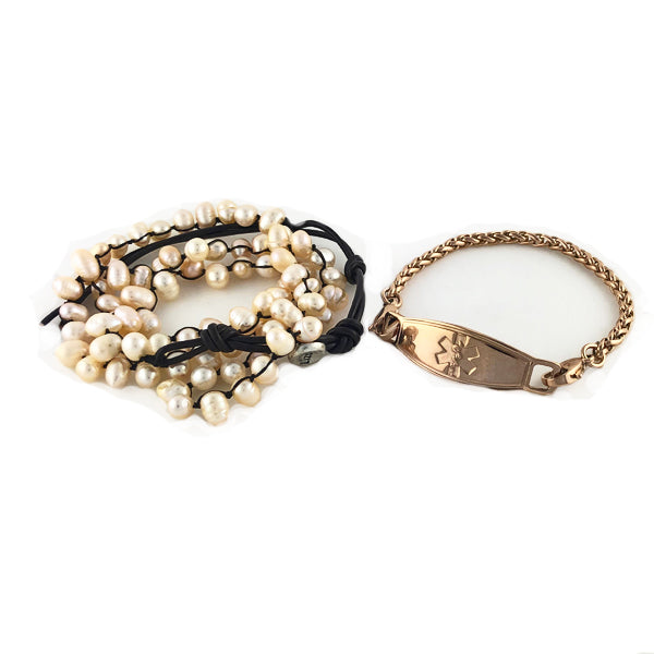 Sea of Pearls 2 in 1 Beaded Medical Bracelet