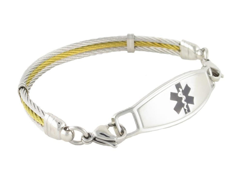 Golden Gate Cable Bracelet with Contempo ID Tag - n-styleid.com