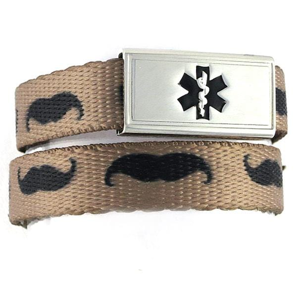 Mustache Medical ID Bracelets - n-styleid.com
