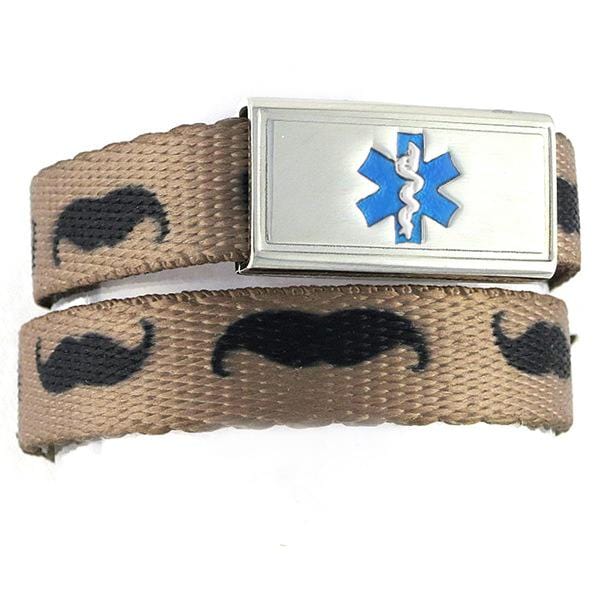 Mustache Medical ID Bracelets - n-styleid.com