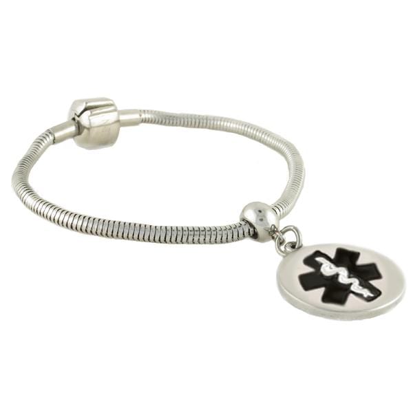 Pan-dorra Round Medical Charm Bracelet - n-styleid.com