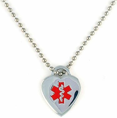 Red Heart Medical Necklace - n-styleid.com