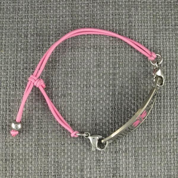 Simplicity Pink Stretch Medical Alert Bracelet - n-styleid.com