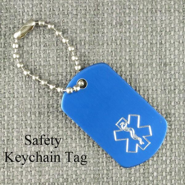 Blue Medical Alert Keychain - n-styleid.com