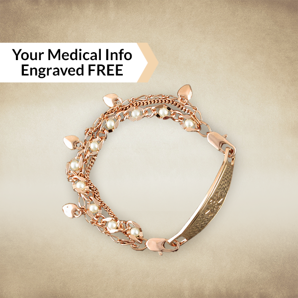 Blush Rose Gold Medical ID Bracelet