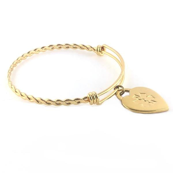 Braided Gold Medical Charm Bracelet - n-styleid.com