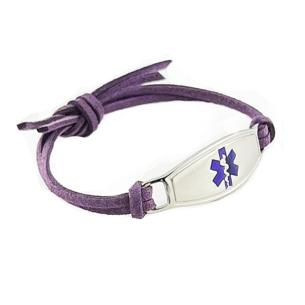 Purple Medical Alert ID Bracelet
