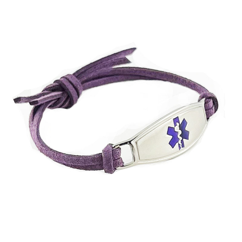 Purple Medical Alert ID Bracelet