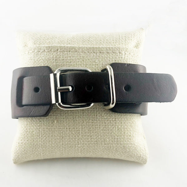Maverick Brown Leather Medical Alert Bracelet