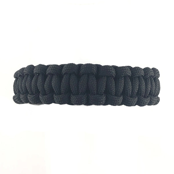 Paracord Whistle Emergency Bracelet Black (Without ID)