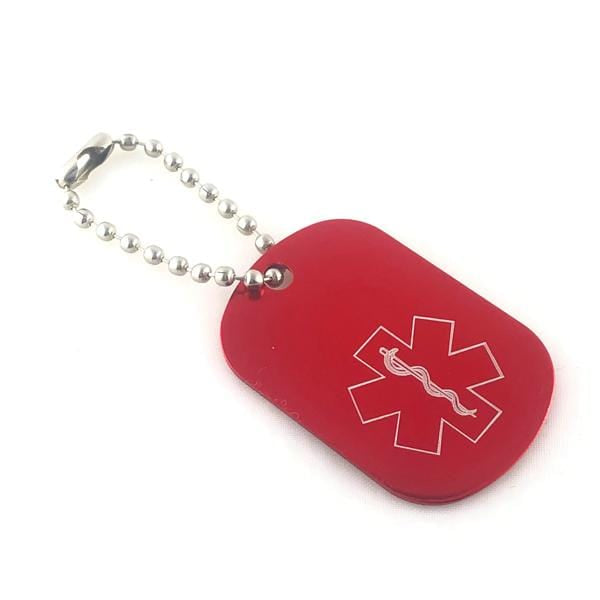 Red Medical Alert Keychain - n-styleid.com