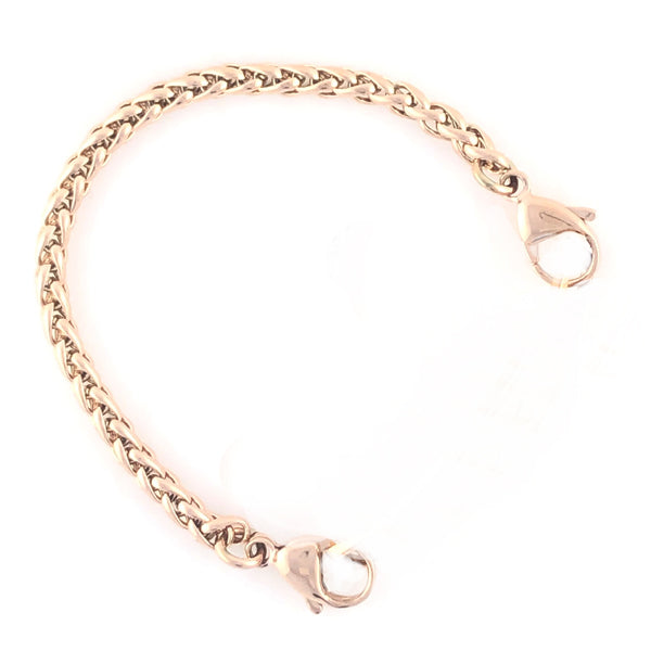 Rose gold chain replacement medical alert bracelet.