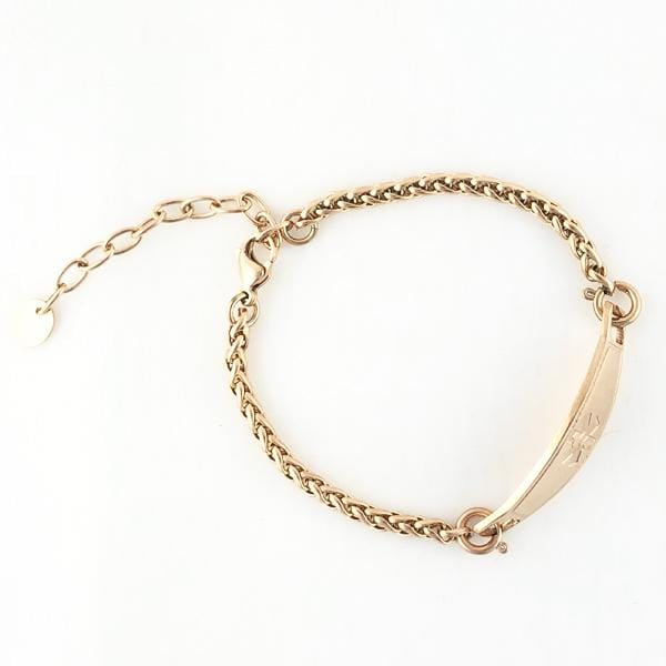 Rose Gold Adjustable Medical Bracelet - n-styleid.com
