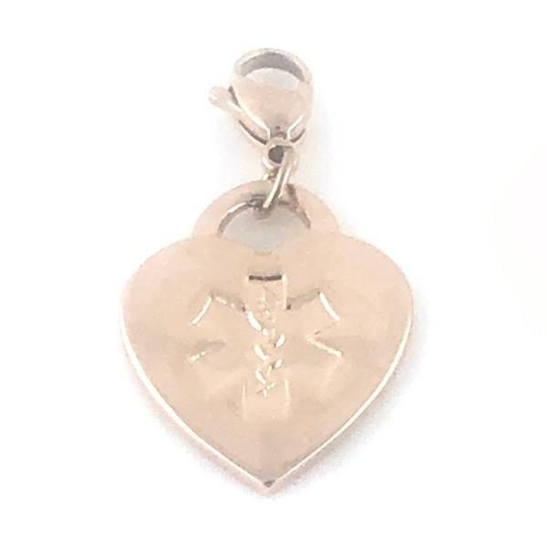 Gold Medical Alert Charms Rose or Yellow Gold - n-styleid.com