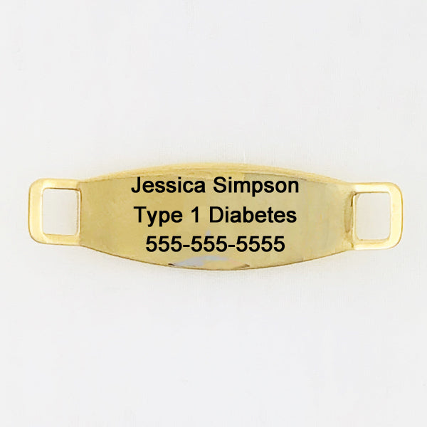 Yellow Gold Adjustable Medical ID Bracelet