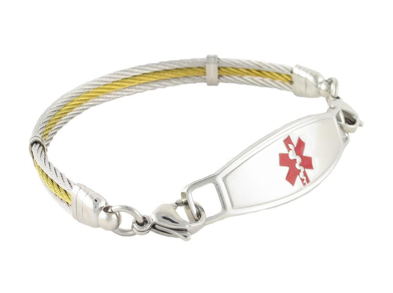 Golden Gate Cable Bracelet with Contempo ID Tag - n-styleid.com