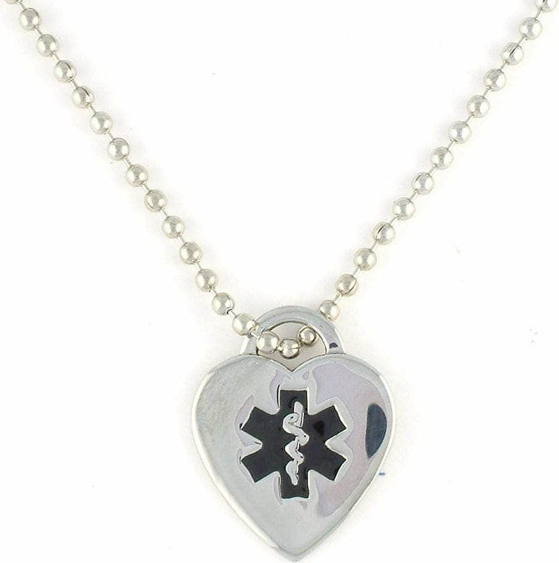 Black Heart Medical Necklace - n-styleid.com