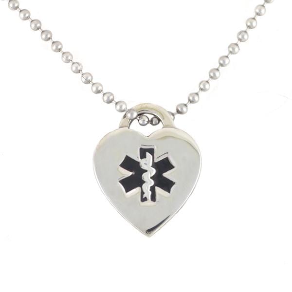 Black Heart Medical Necklace - n-styleid.com