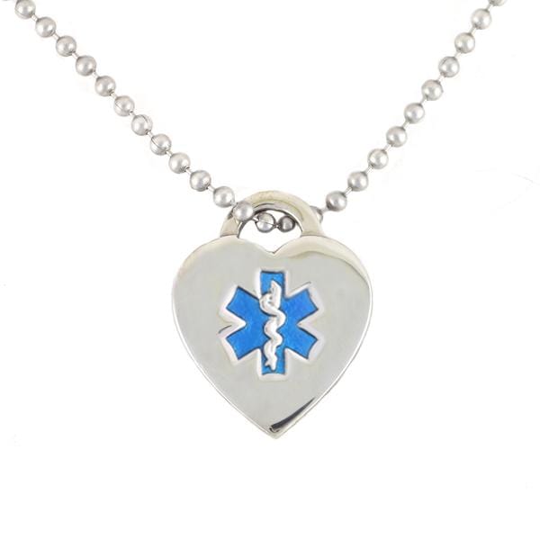 Blue Heart Medical Necklace - n-styleid.com