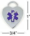 Purple Heart Medical Charms w/Lobster Clasp - n-styleid.com