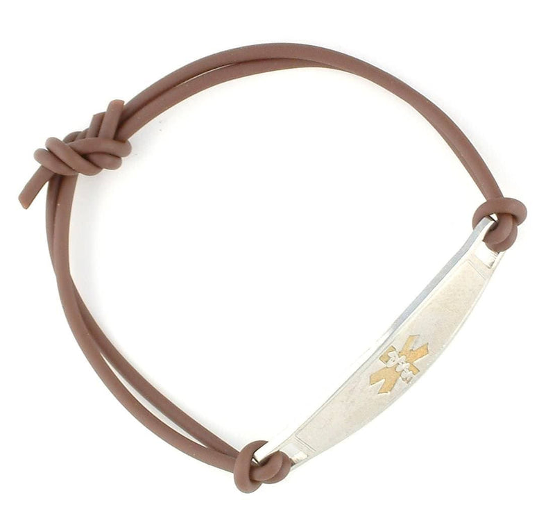 Chocolate Knot Rubber Medic Bracelets - n-styleid.com