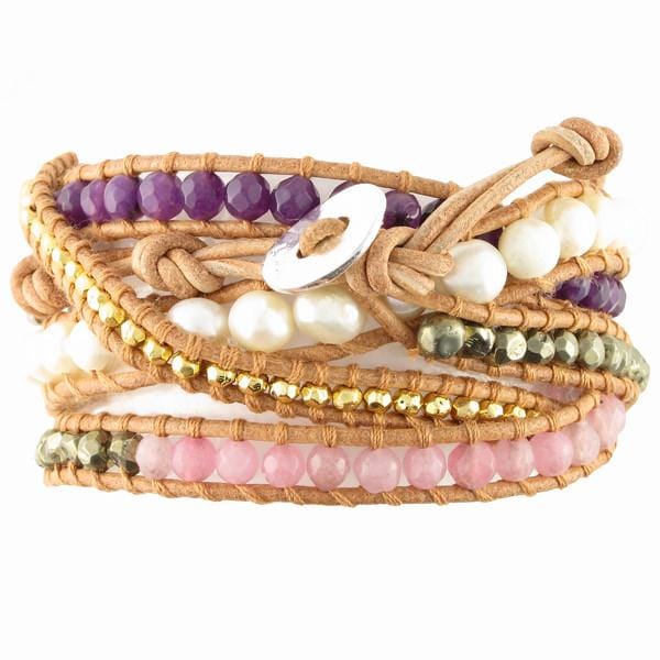 Daisy Beaded Wrap Bracelet - n-styleid.com