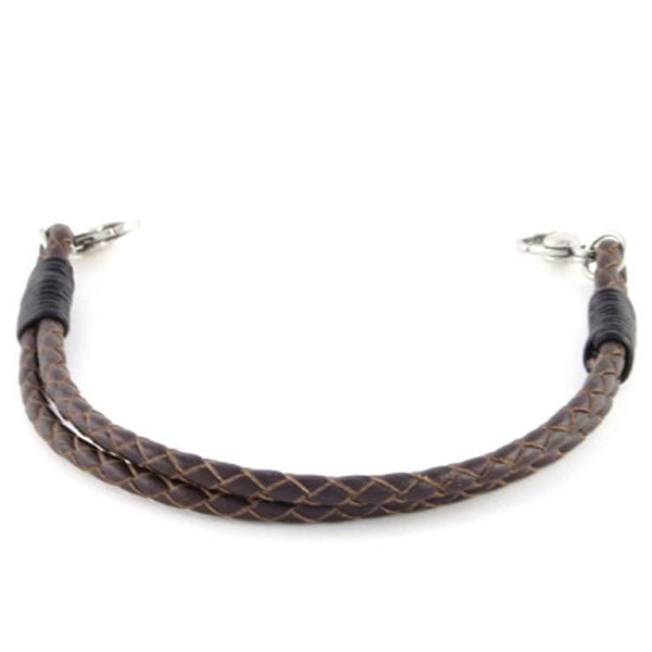 Double Braided Leather Bracelet - n-styleid.com