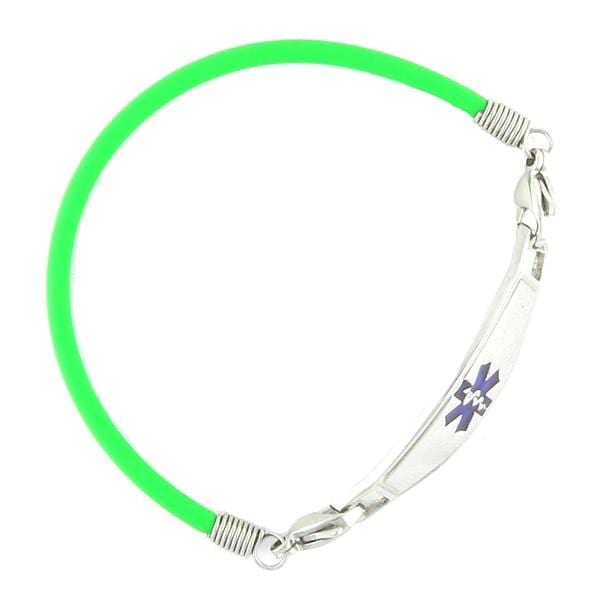 Green Rubber Medical Bracelets - n-styleid.com