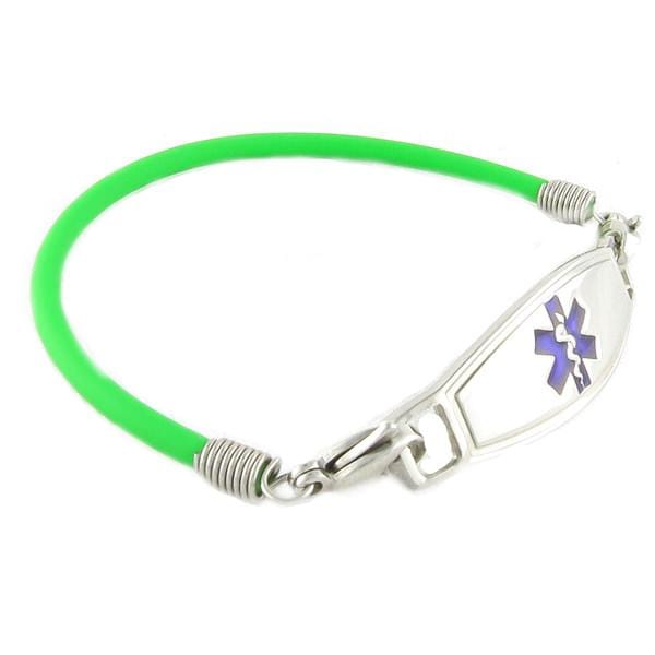 Green Rubber Medical Bracelets - n-styleid.com