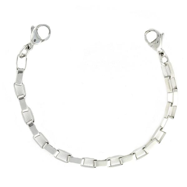 Box chain stainless steel medical alert bracelet replacement.