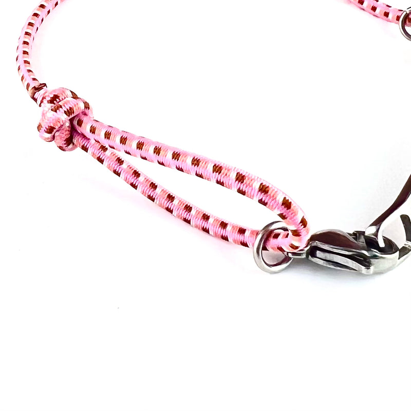 Stretch Medical ID Bracelet "Pink Adjustable"