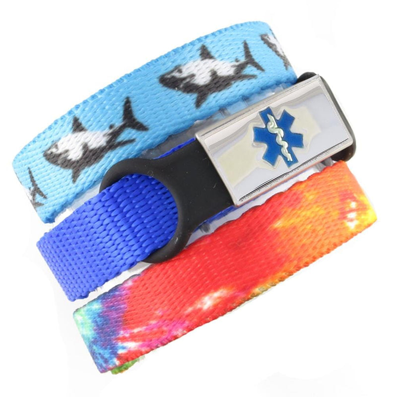Jaws & TieDye Triple Pack Medical Bracelets - n-styleid.com