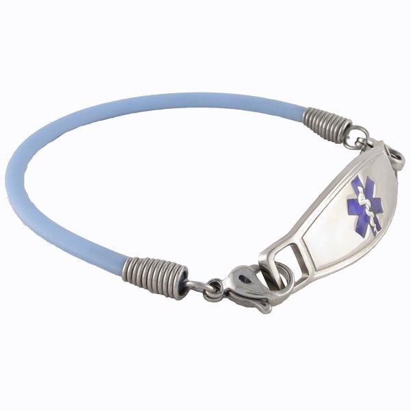 Light Sky Blue Rubber Medic Bracelets - n-styleid.com