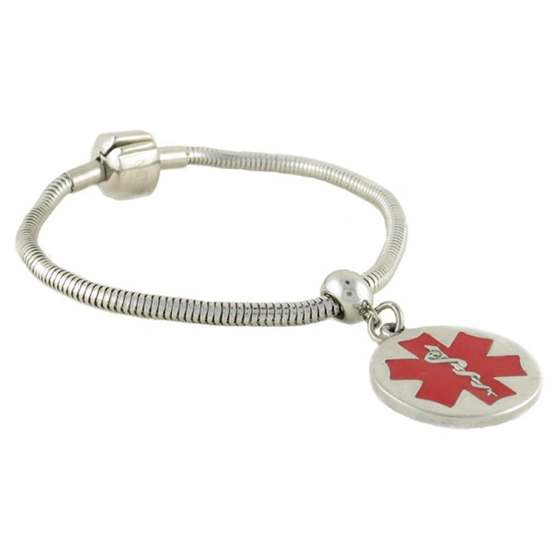 Pan-dorra Round Medical Charm Bracelet - n-styleid.com