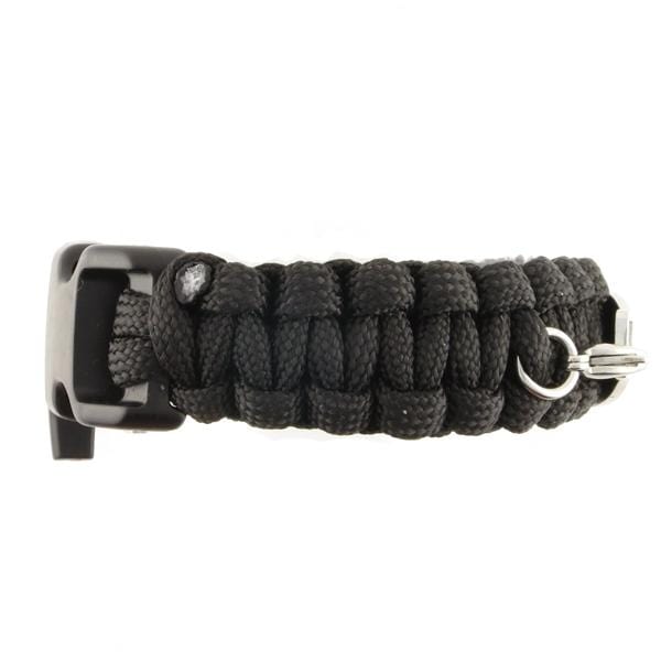 Emergency Paracord Bracelet with Whistle Black - n-styleid.com