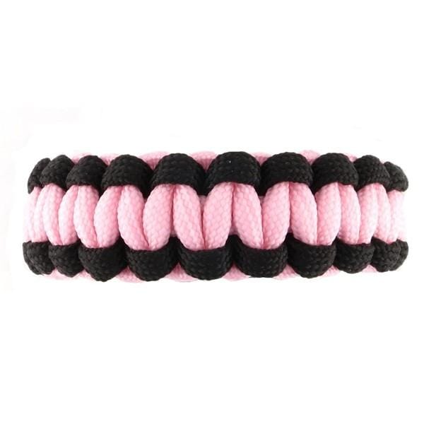 Paracord Whistle Emergency Bracelet Glow Pink (Without ID) - n-styleid.com