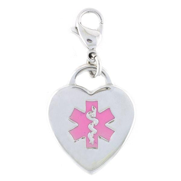 Pink Heart Medical Charm w/ Lobster Clasp - n-styleid.com