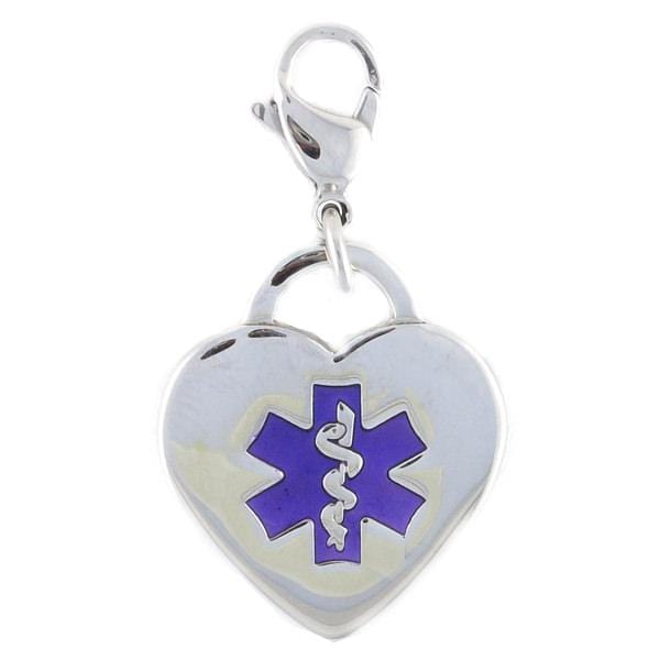 Purple Heart Medical Charms w/Lobster Clasp - n-styleid.com