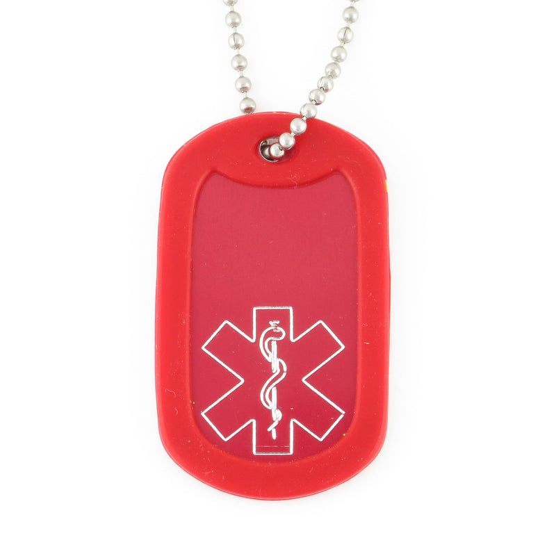 Red Traditional Medical DogTag - n-styleid.com