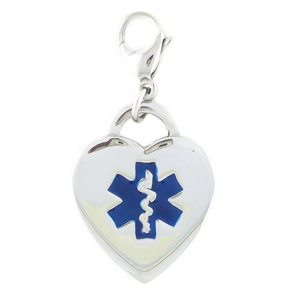 Royal Heart Medical Charms w/ Lobster Clasp - n-styleid.com