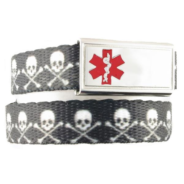 Skull and Crossbones Medical Bracelet for Kids F/E - n-styleid.com