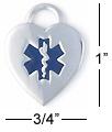Royal Heart Medical Charms w/ Lobster Clasp - n-styleid.com