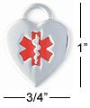 Red Heart Medical Charm w/ Lobster Clasp - n-styleid.com