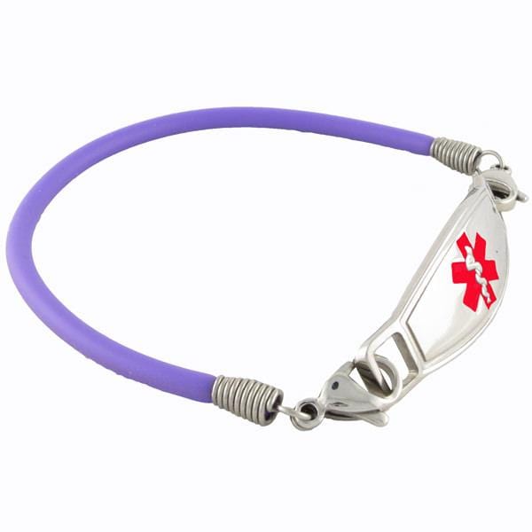 Violet Rubber Medic Bracelets - n-styleid.com